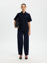 ZIPPED SHIRT, Dark Sapphire, highres