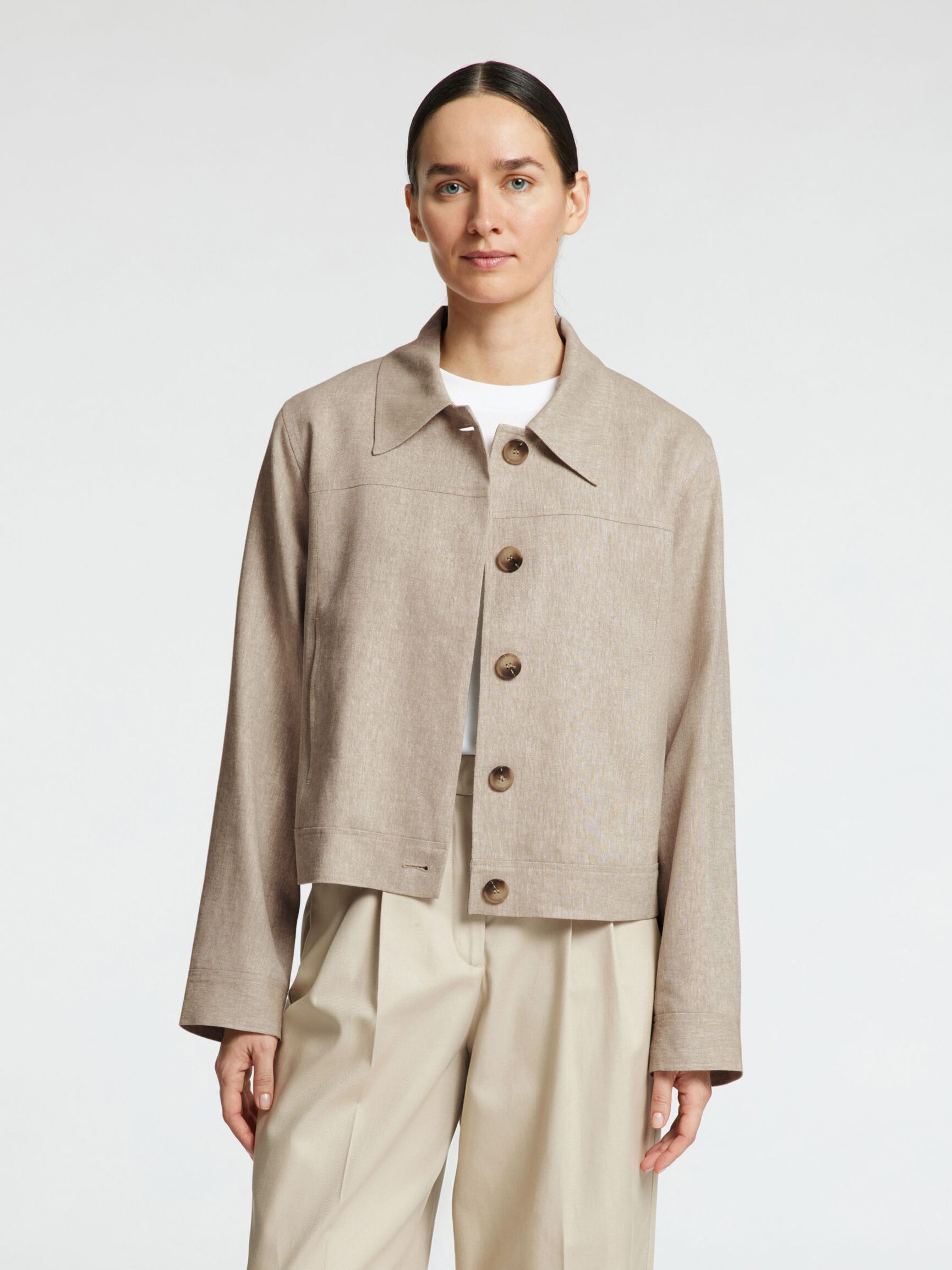 LONG SLEEVED SHORT JACKET, Nomad, highres