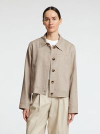 LONG SLEEVED SHORT JACKET, Nomad, highres