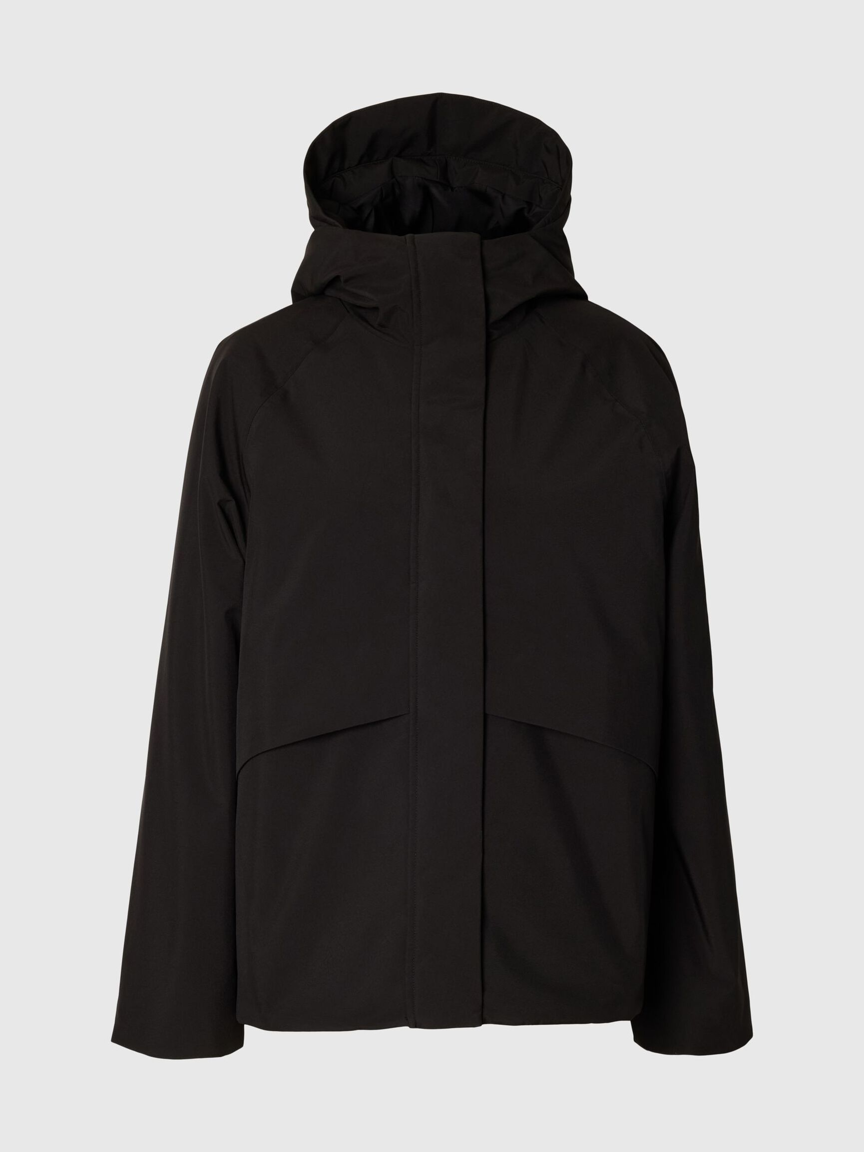 TEKNIK KUMAŞ DOLGULU CEKET, Black, highres