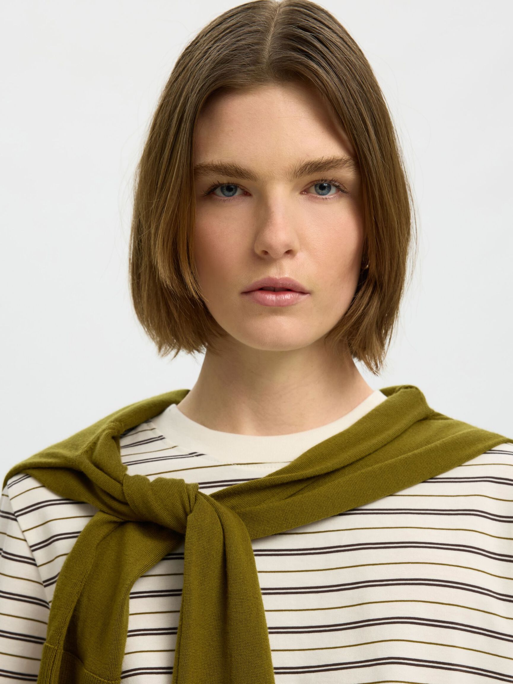STRIPED BOXY FIT T-SHIRT, Delicioso, highres