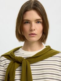 STRIPED BOXY FIT T-SHIRT, Delicioso, highres