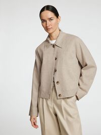 LONG SLEEVED SHORT JACKET, Nomad, highres