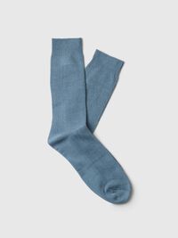 COTTON BLEND SOCKS, Blue Mirage, highres