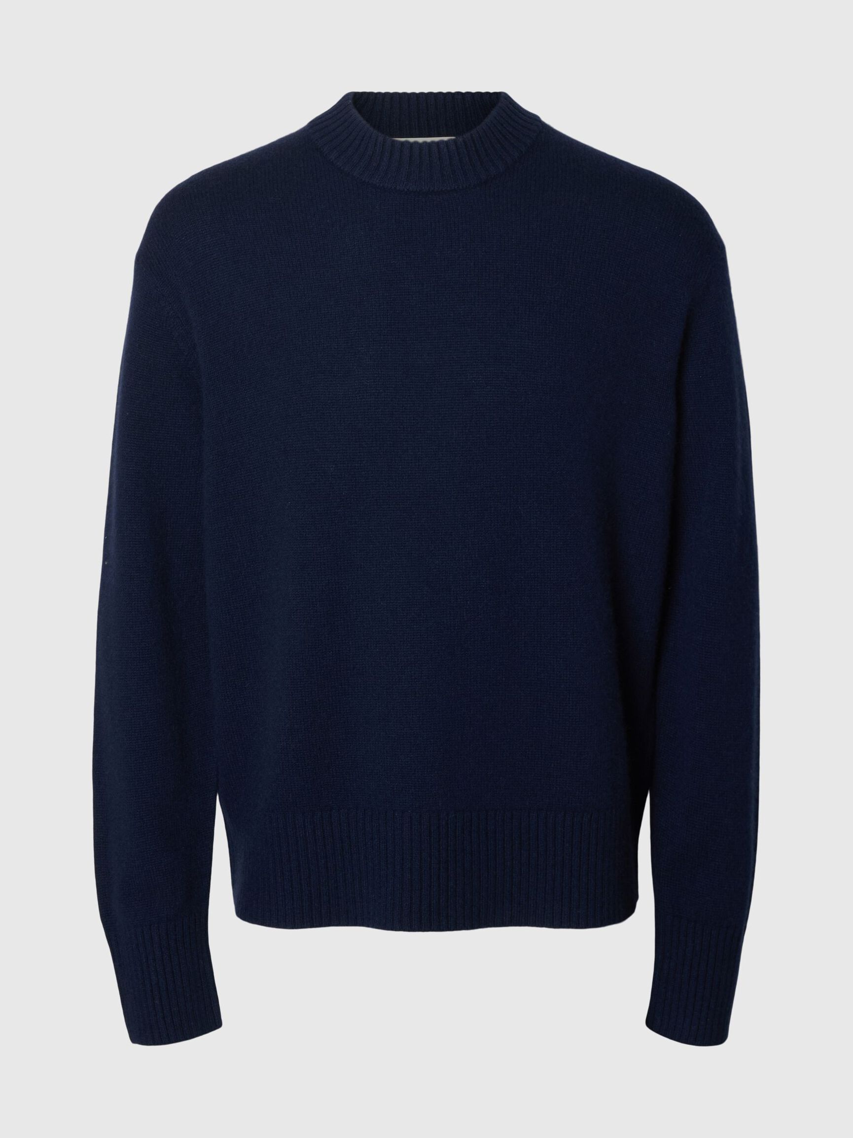 KAŞMIR KARIŞIMLI BISIKLET YAKA TRIKO KAZAK, Navy Blazer, highres