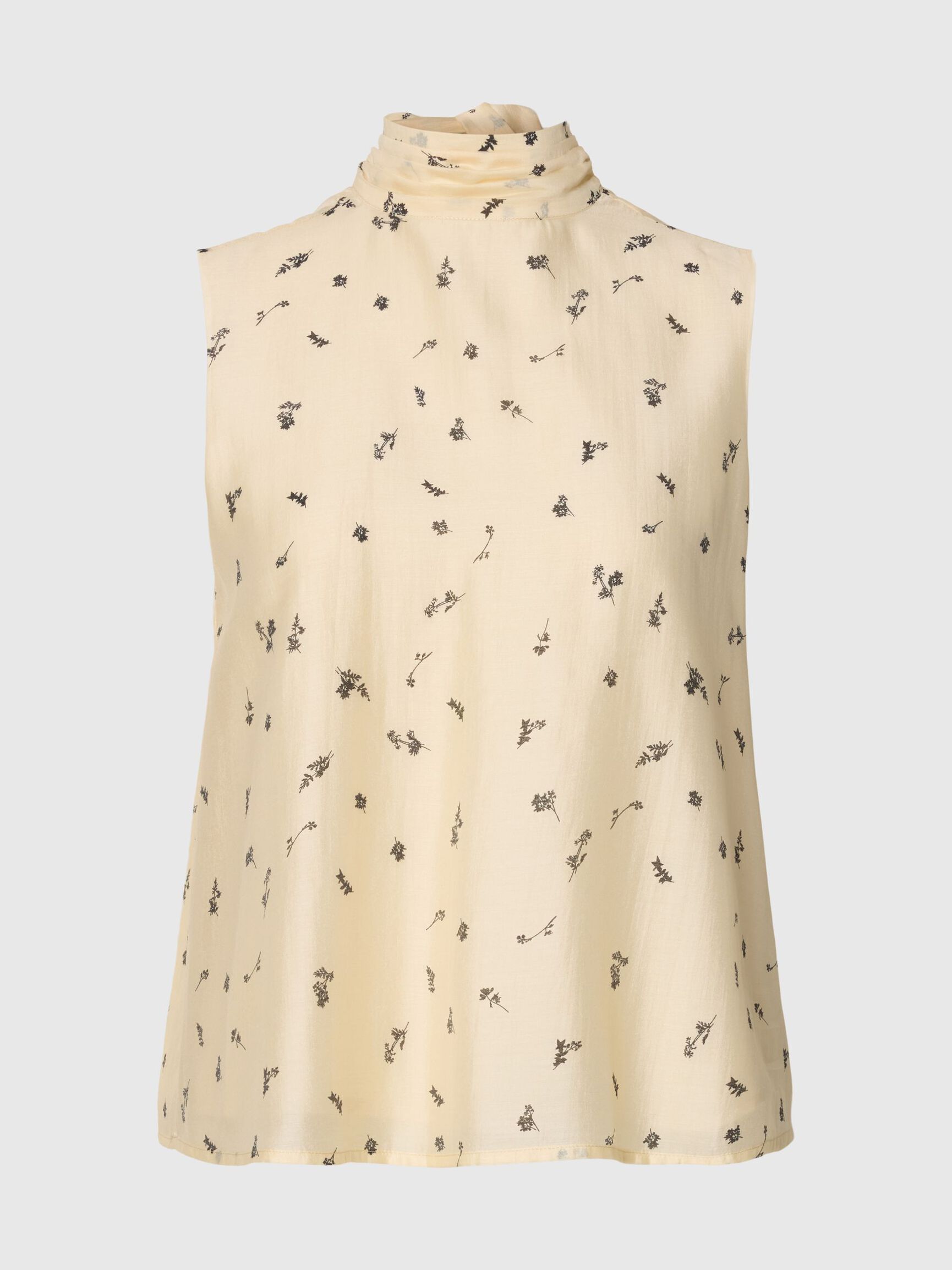 PRINTED SLEEVELESS TOP, Angora, highres