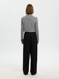 MERINO YÜN YAKALI KAZAK, Medium Grey Melange, highres