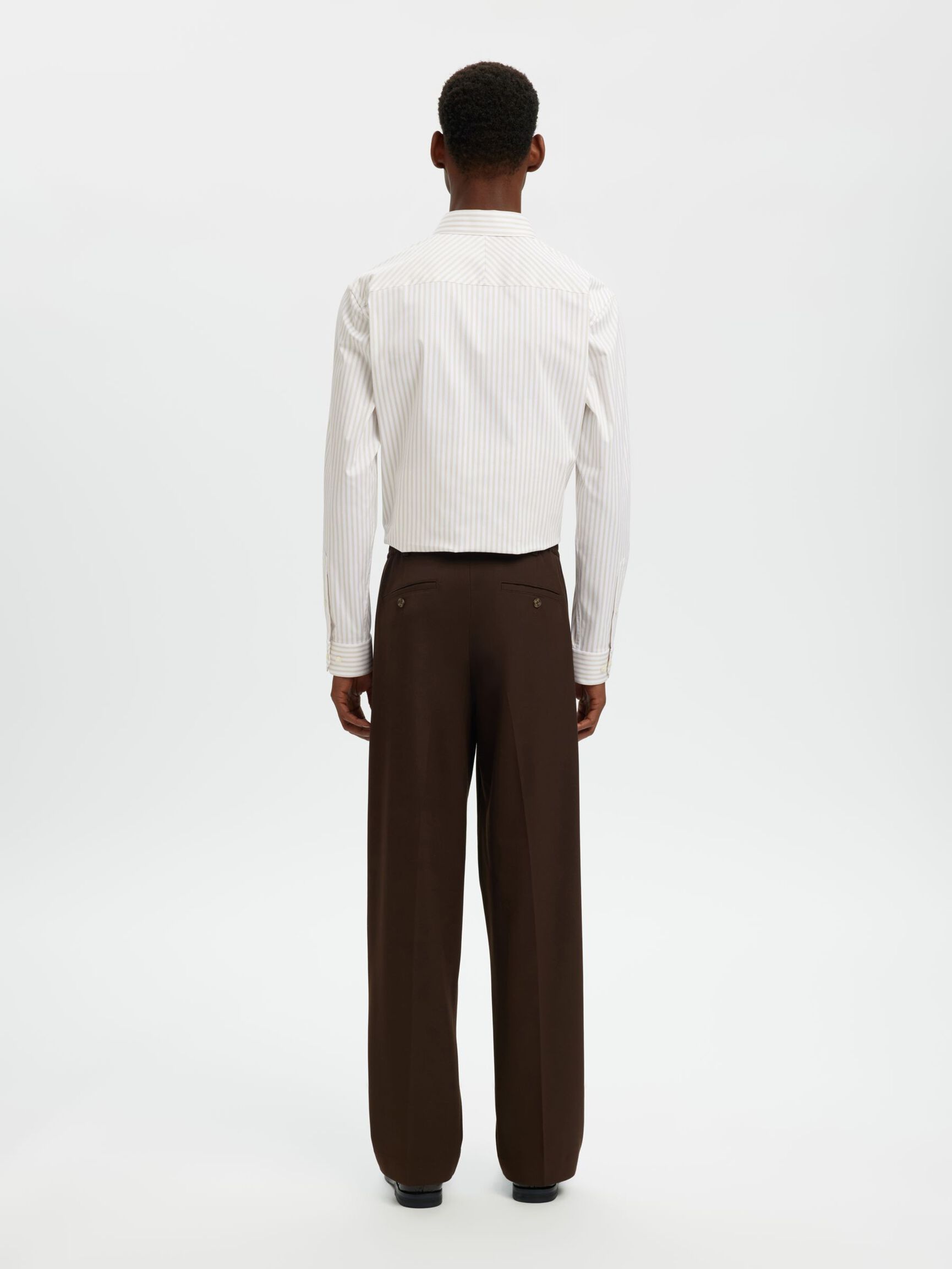 SLIM FIT STRETCH SHIRT, Sand, highres
