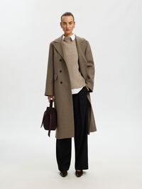 KAŞMIR KARIŞIMLI YÜKSEK YAKA KAZAK, Irish Cream, highres