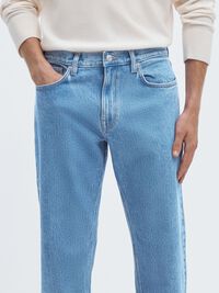 196 STRAIGHT FIT JEANS, Light Blue Denim, highres