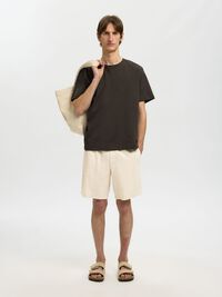 REGULAR FIT KETEN KARIŞIMLI ŞORT ŞORT, Birch, highres
