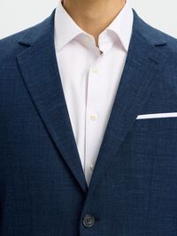 SLIM FIT SINGLE-BREASTED BLAZER, Dark Navy, highres