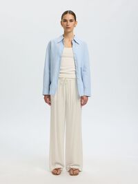 VISCOSE BLEND TROUSERS, Sandshell, highres