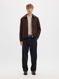MERINO YÜN BISIKLET YAKA KAZAK, Oatmeal, highres