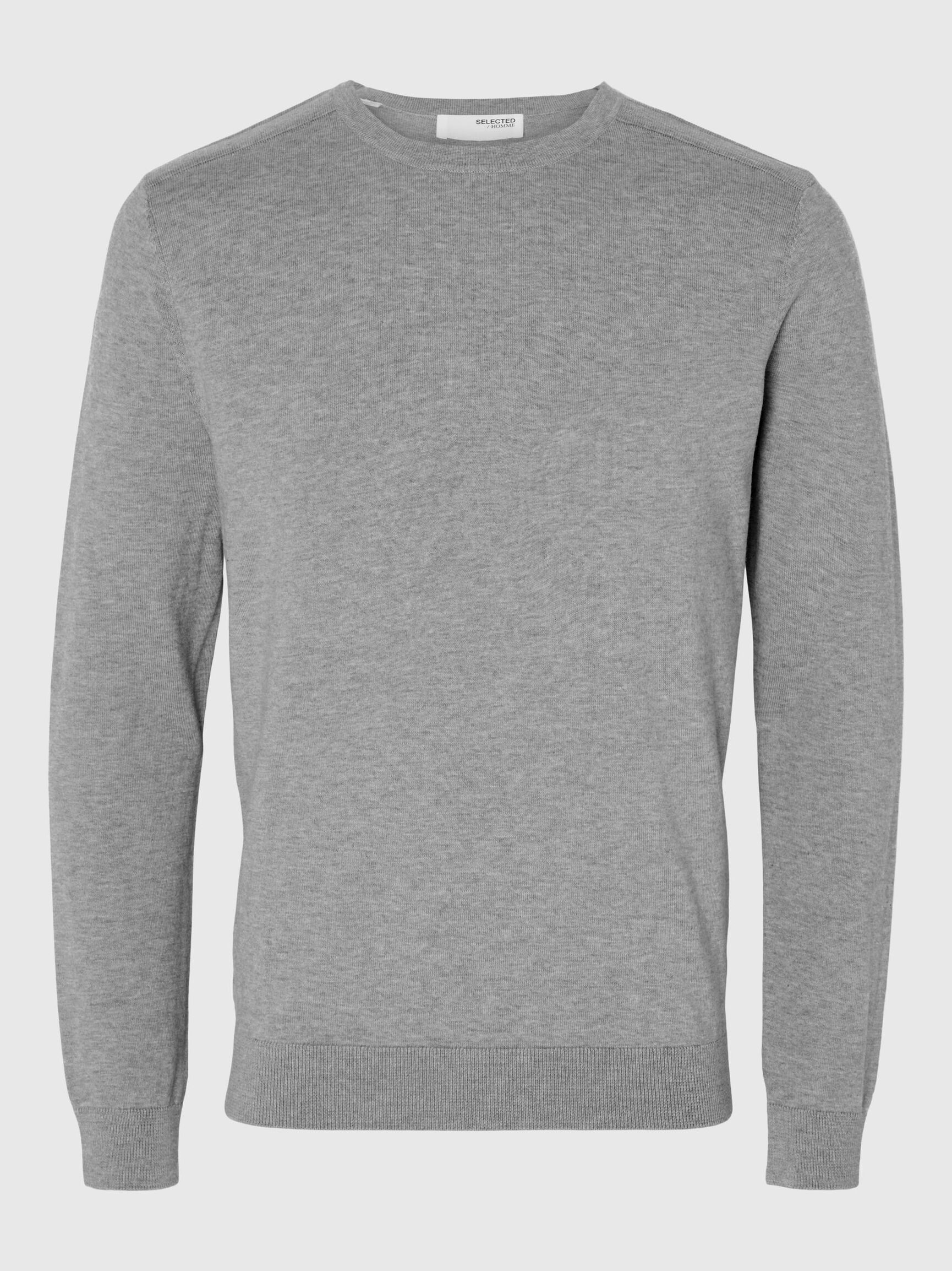 BISIKLET YAKA TRIKO BISIKLET YAKA KAZAK, Medium Grey Melange, highres