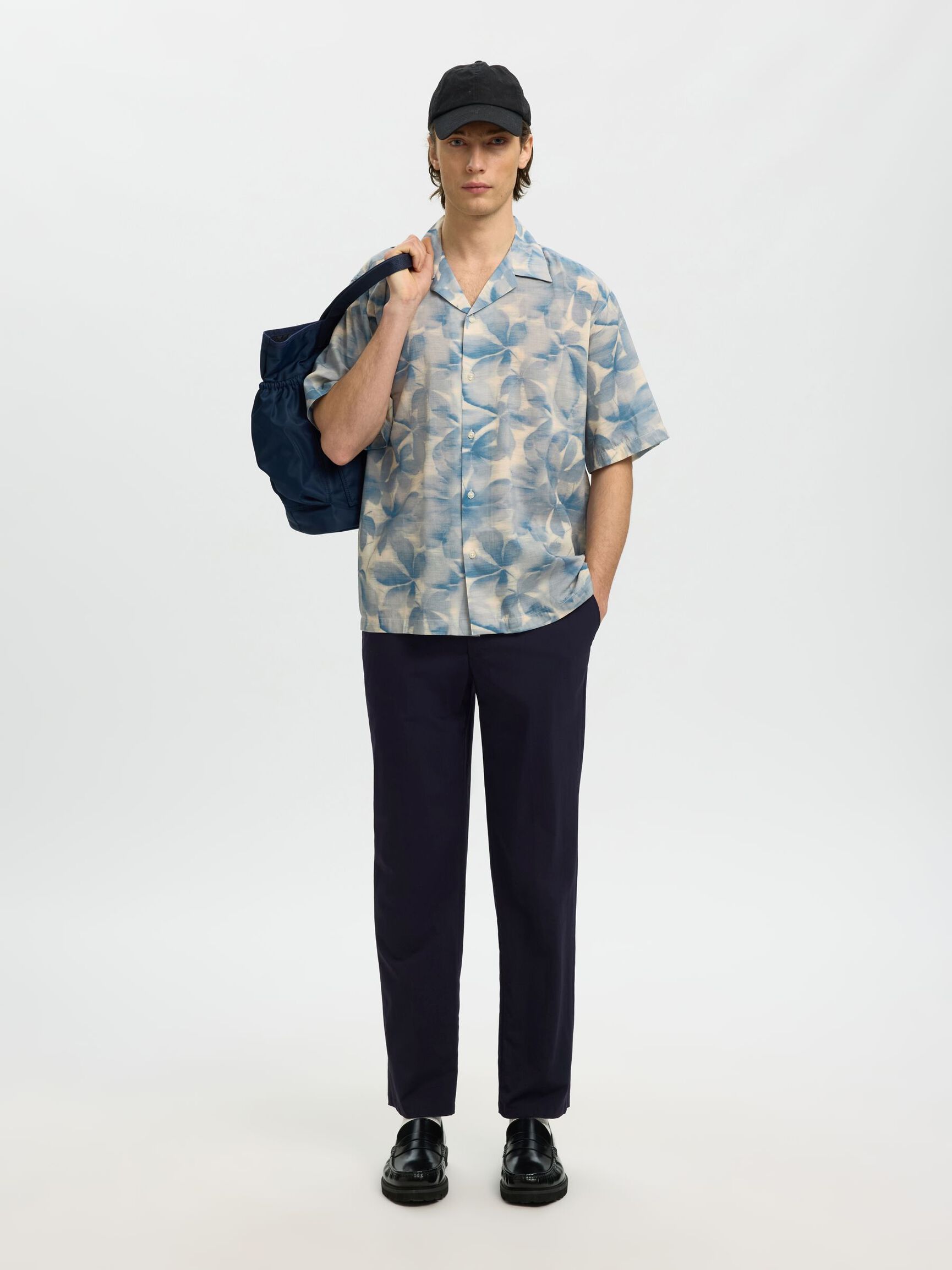 REGULAR FIT SUIT TROUSERS, Dark Navy, highres