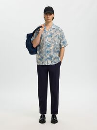 REGULAR FIT SUIT TROUSERS, Dark Navy, highres