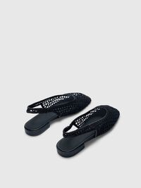 ÖRGÜ DETAYLI SLINGBACK ARKASI AÇIK ISKARPIN, Black, highres