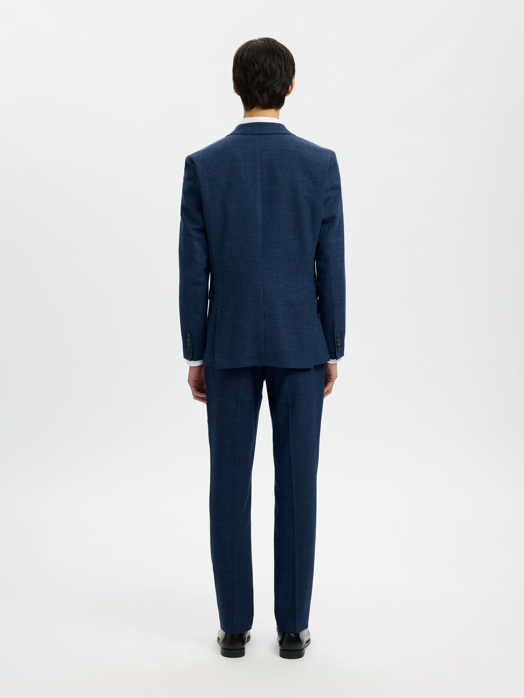 SLIM FIT SINGLE-BREASTED BLAZER, Dark Navy, highres