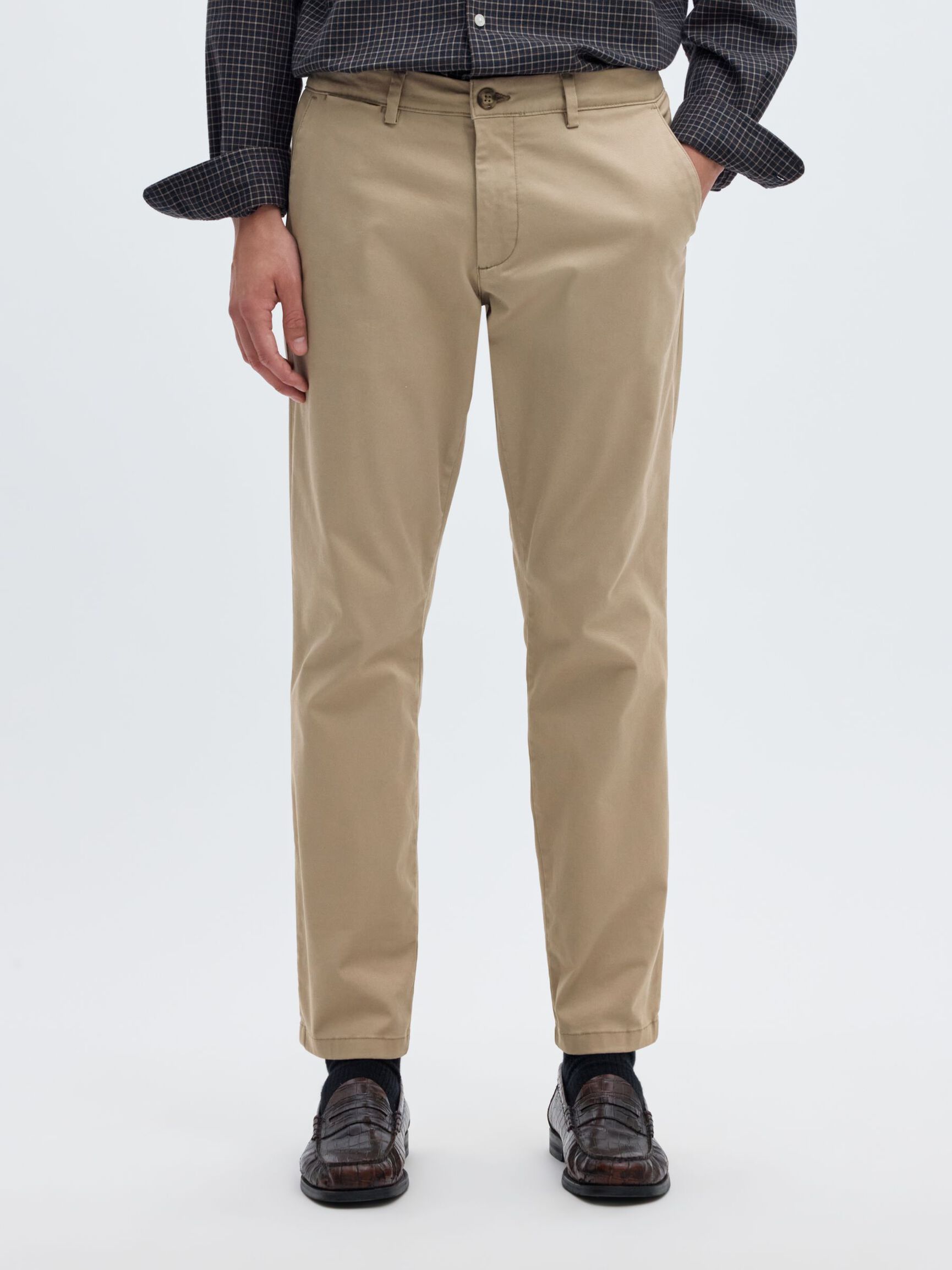 175 SLIM FIT FLEX CHINOS, Greige, highres