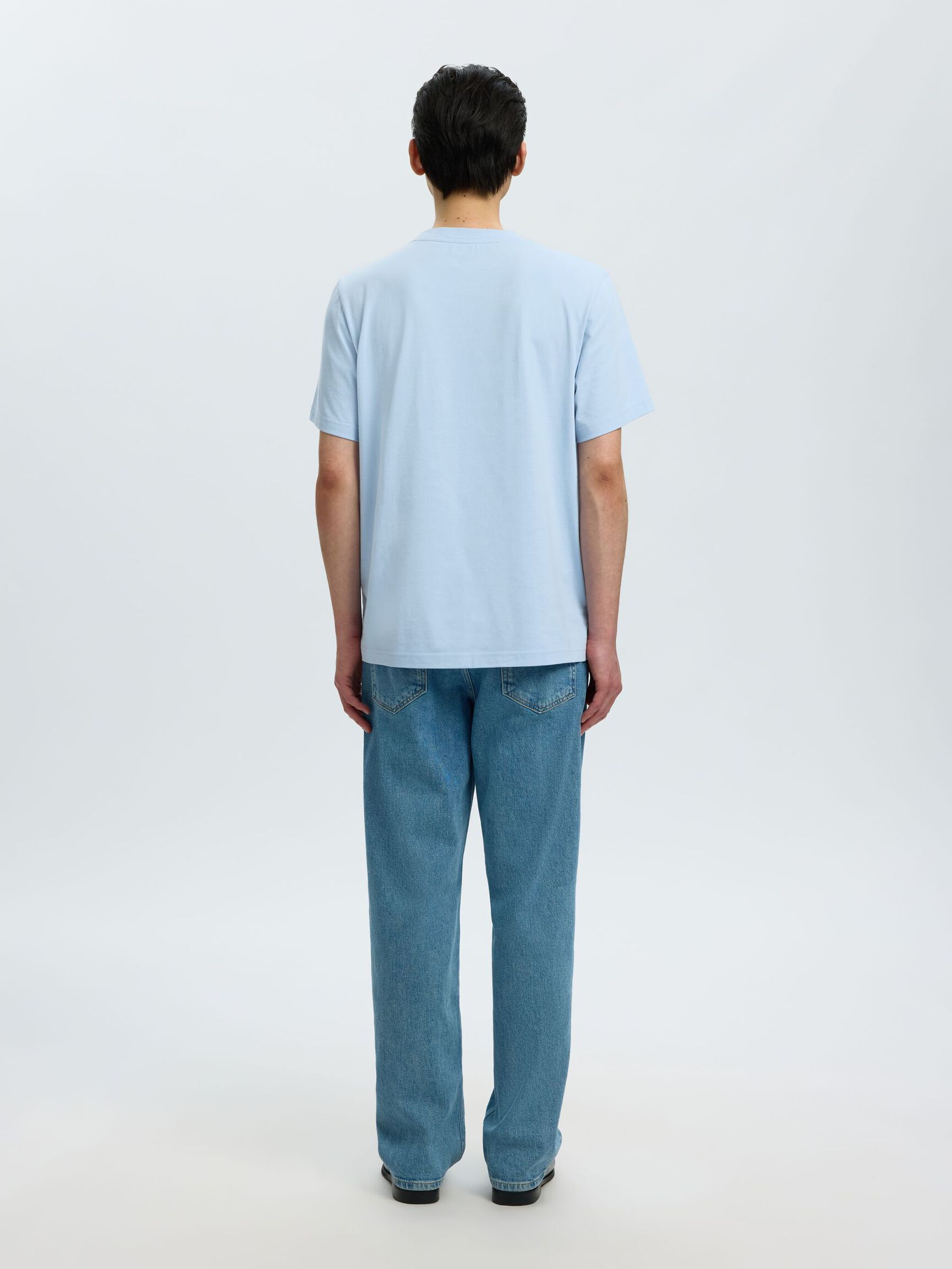 NAKIŞLI BISIKLET YAKA TIŞÖRT TIŞÖRT, Cashmere Blue, highres