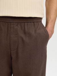 CROP KETEN KARIŞIMLI PANTOLON PANTOLON, Bracken, highres