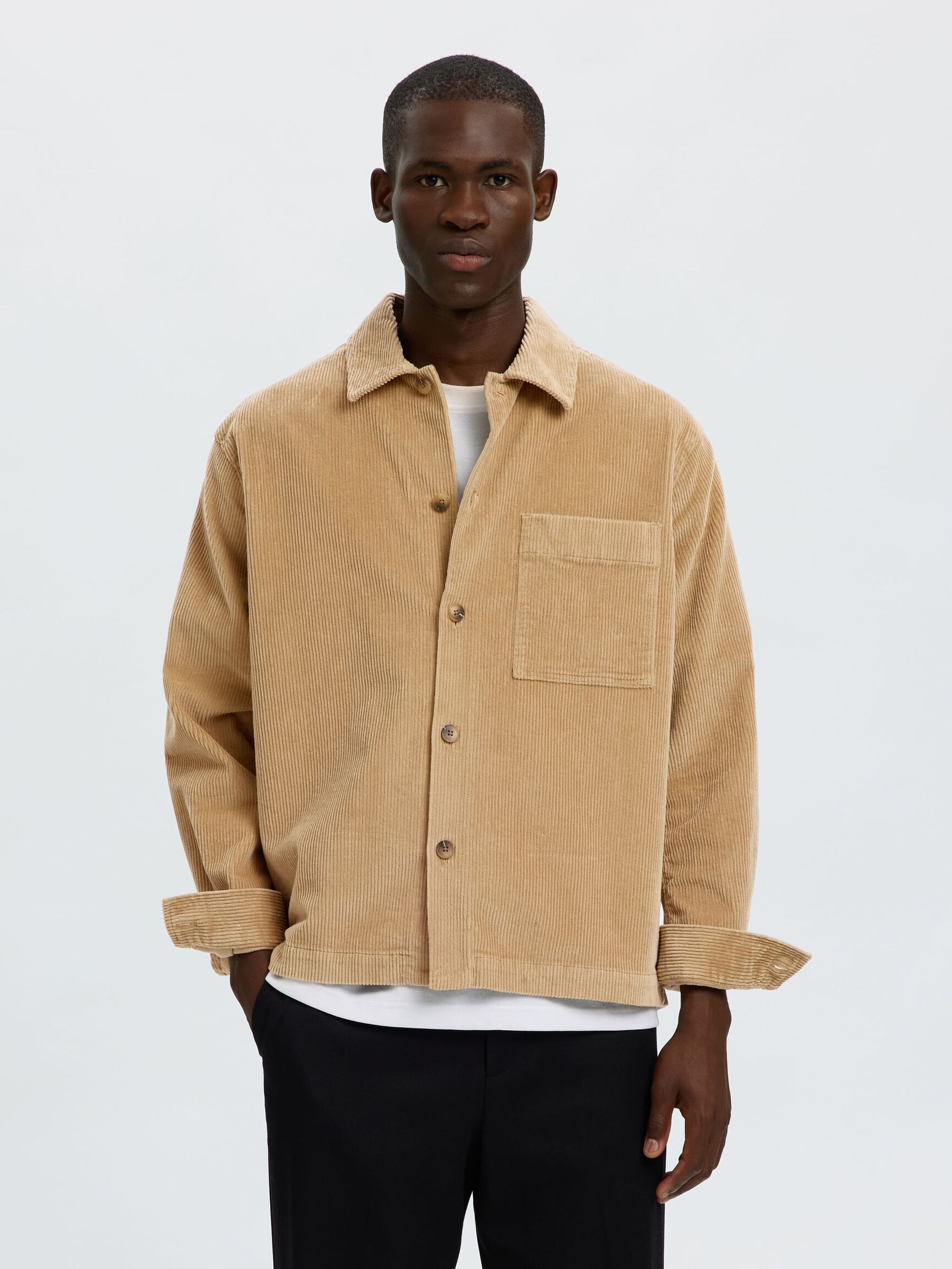 CORDUROY SHIRT, Cornstalk, highres