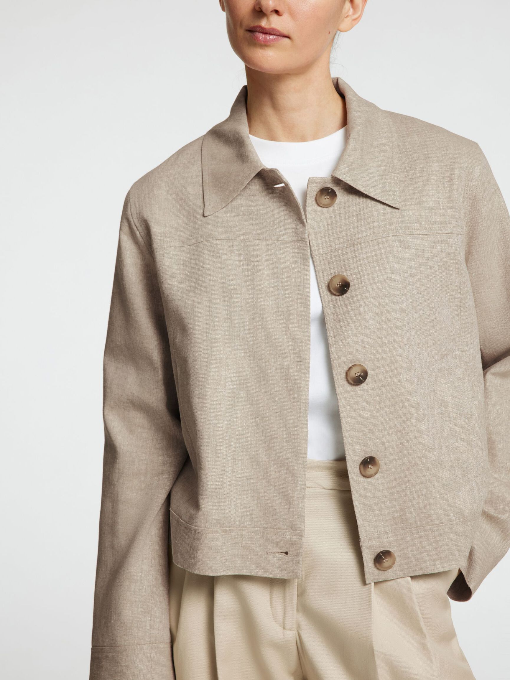 LONG SLEEVED SHORT JACKET, Nomad, highres