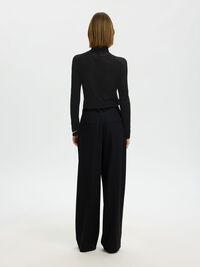 MERINO YÜN BALIKÇI YAKA, Black, highres