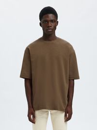 LOOSE FIT BISIKLET YAKA TIŞÖRT TIŞÖRT, Chocolate Chip, highres