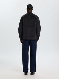 CORDUROY SHIRT, Black, highres