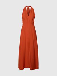 HALTER YAKA ELBISE MAXI ELBISE, Potters Clay, highres