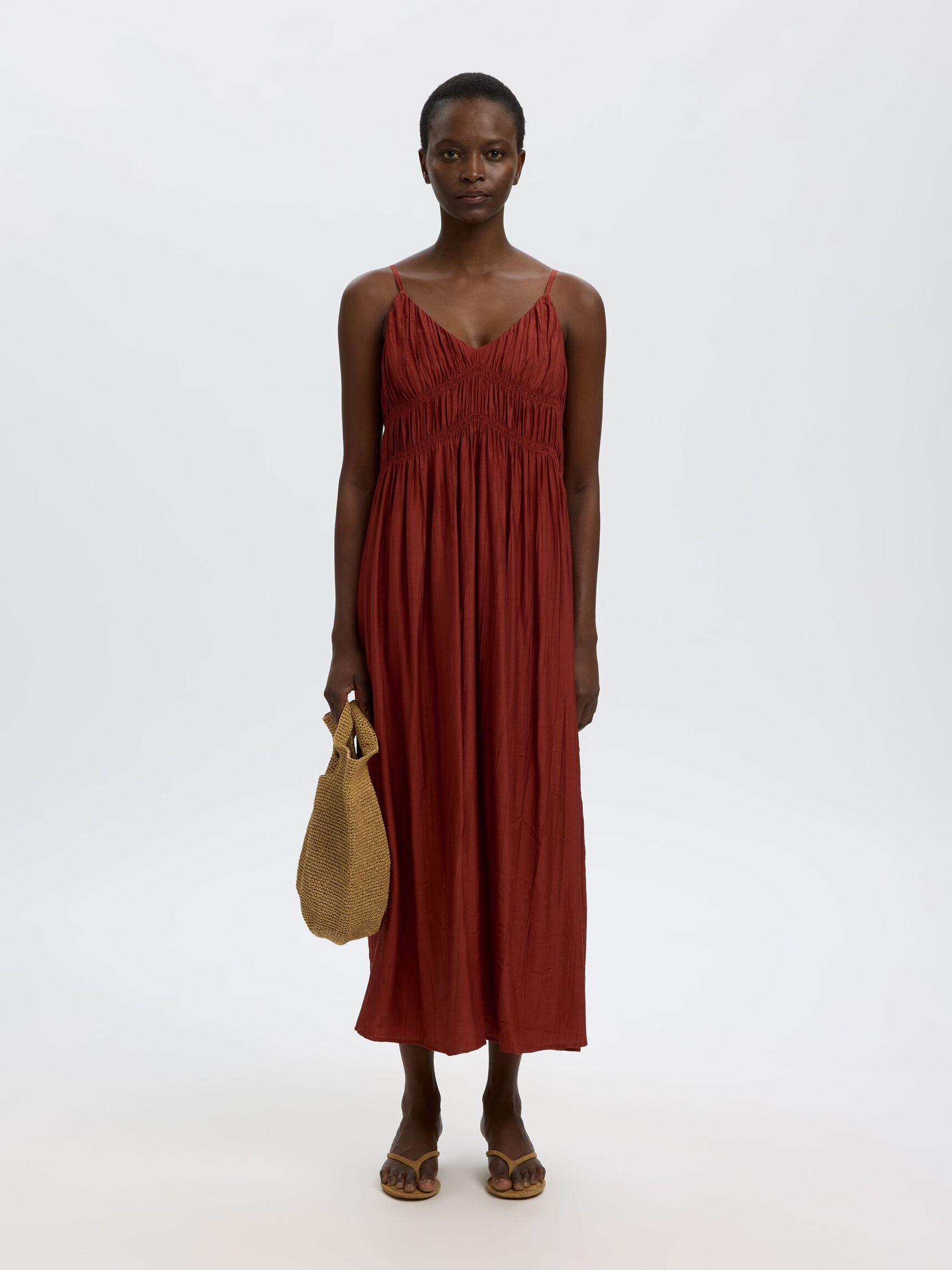 ASKILI UZUN ELBISE MAXI ELBISE, Cherry Mahogany, highres