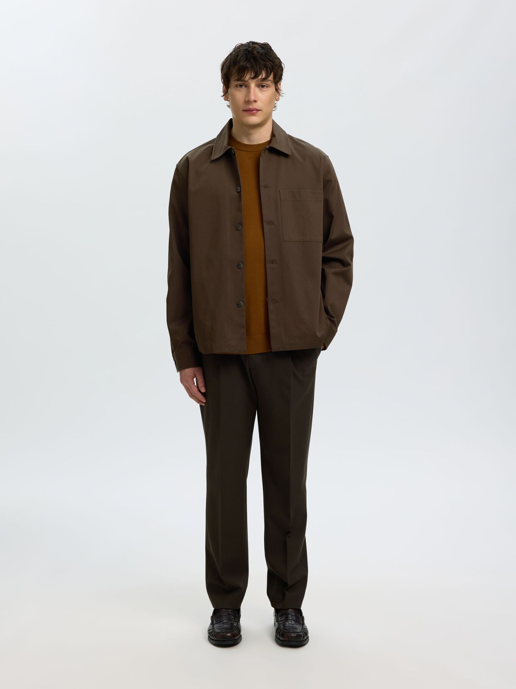 REGULAR FIT COTTON OVERSHIRT, Delicioso, highres