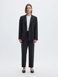 SLIM FIT KUMAŞ PANTOLON, Black, highres