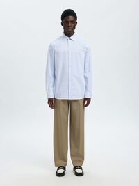 SLIM FIT STRETCH SHIRT, Bright White, highres
