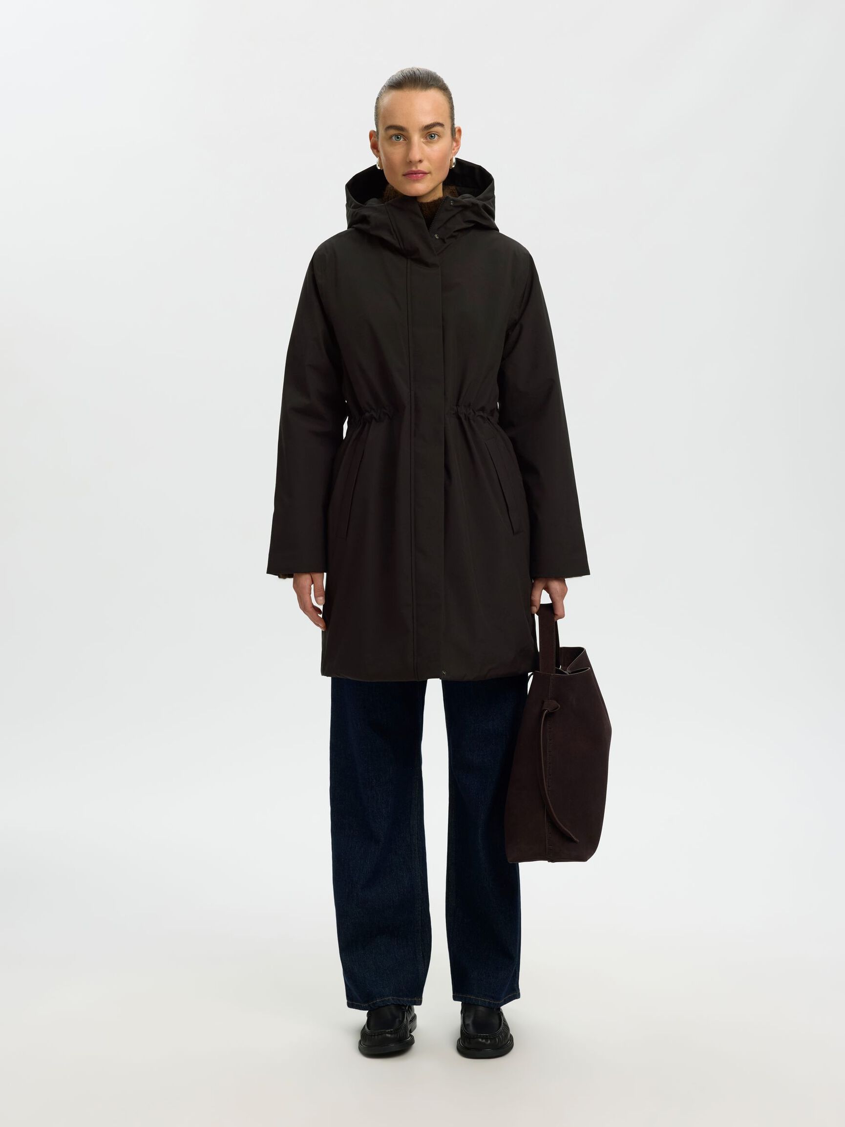 TEKNIK KUMAŞ PARKA, Black, highres