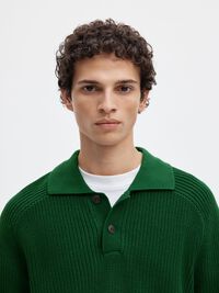 UZUN KOLLU TRIKO POLO ÖRGÜ POLO TIŞÖRT, Formal Garden, highres